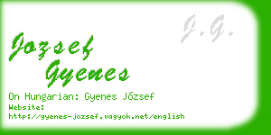 jozsef gyenes business card